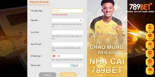 Đăng Ký Tài Khoản Tại 789BET